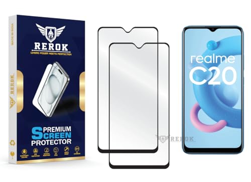 Image of Gorilla Tempered Glass Screen Protector Compatible with Realme C20 [Pack of 2] | Edge-to-Edge, Bubble-Free, Case Friendly, Easy Installation Kit