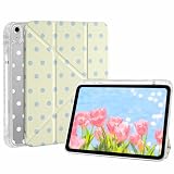 Fycyko Case for iPad (A16) 11th Generation 11 Inch 2025/iPad 10th Generation 10.9 Inch 2022,Aesthetics Cute Polka Dot Print Design with Y-Shaped Stand Pencil Holder Shockproof Cover,Yellow Polka Dot