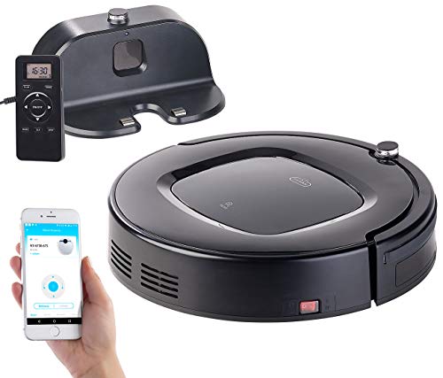 Staubsauger: WLAN-Reinigungs-Roboter mit Wischfunktion & App, komp. zu Amazon Alexa (WLAN Staubsauger)