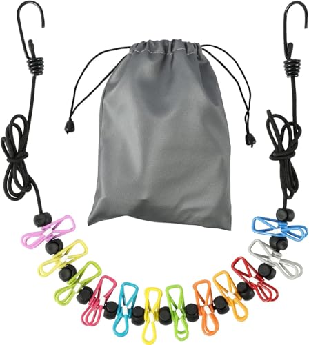 Linha Varal De Roupa De Secagem Multifuncional De 180cm Com 12 Clipes - NEXUS MARKET