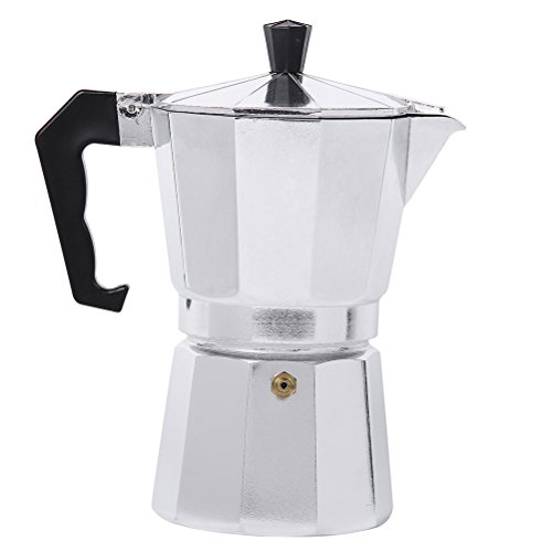 Myvision Aluminum 1cup/3cup/6cup/9cup/12cup Italian Stove top/Moka espresso coffee maker/Percolator pot tool(6 Cup)