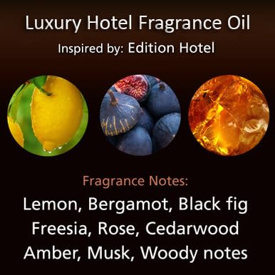 CEROD - Oil Diffuser Oil Inspired by Edition Hotel for Cold Air Diffusers - Zesty Citrus, Juicy Black Fig, Floral Rose - 120mL