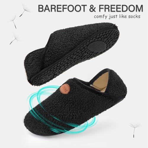 Image of ATHMILE House Slippers for Women Men Indoor Barefoot House Shoes Soft Socks | Furry Slip on Cozy Comfy Flexible Machine Washable Home Bedroom Travel Hospital Yoga Gifts for Mom Grandma