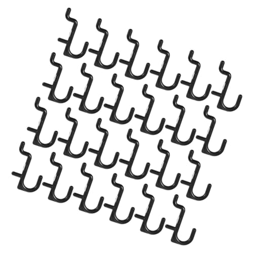 JECOMPRIS Ganci per Pannelli Forati Neri 80 Pezzi, Ganci Appesi Resistenti in Plastica Multiuso per Organizzazione Garage e Casa, Accessori per L'organizzazione del Pannello Compatibili per Pareti
