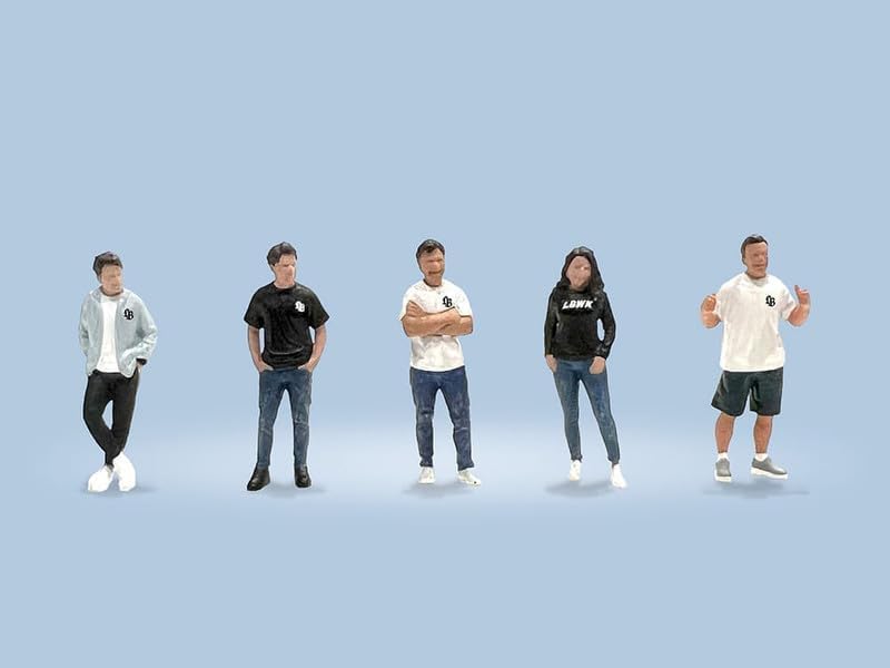 Liberty Walk Team 5 Piece Diecast Figure Set (5 Figures) Limited Edition for 1/64 Scale Models by American Diorama