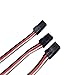 Yiqigou 10 pcs 3.93inch JR Style Servo Extension Cable Cord Wire - 3-Pin JR Plug Male to Male RC Servo Wire Extension Cord