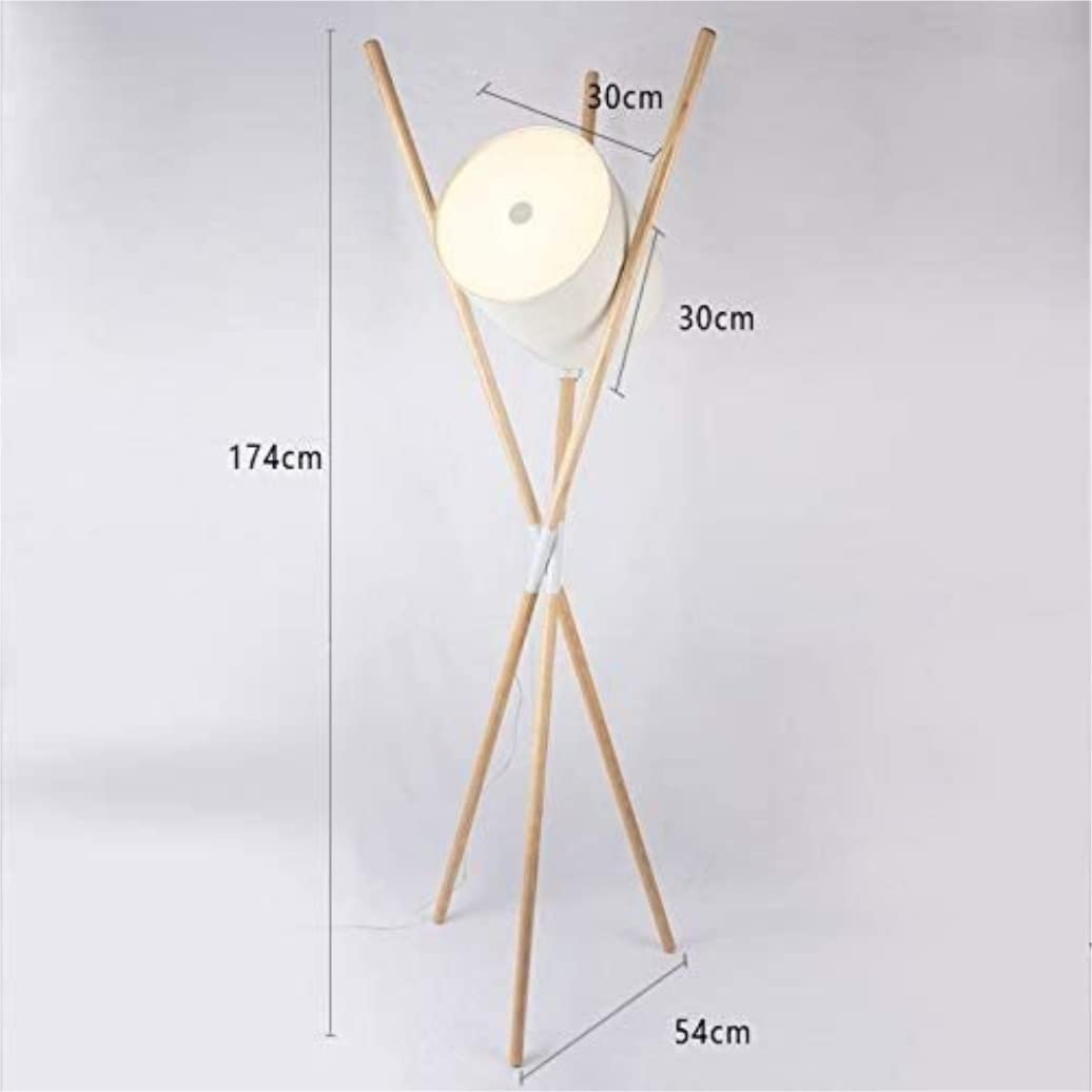Lampa Stojąca Salon Nowoczesna lampa podłogowa Nordic Tripot Led lampy podłogowe światło sypialnia salon kreatywna bęben noc lampa stojąca Lampa Podłogowa Sypialnia(White)