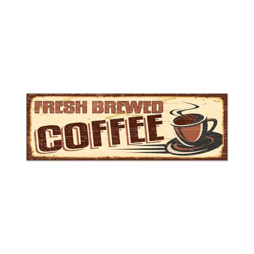 Lupia - Quadro moderno Canvas World FRESH BREWED COFFEE 20x60 cm, Stampa su Tela Telaio in Fibra di Legno, Stampa Stile Vintage, Decorazione Cucina Sala da Pranzo bar hotel ristorante pizzeria, Retrò