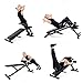 Vanswe Adjustable Ab Bench Multi-Workout Hyper Back Extension Abdominal Sit Up Bench Weight Bench with Flat/Decline/Sit Up for Commercial and Home Use (Black)