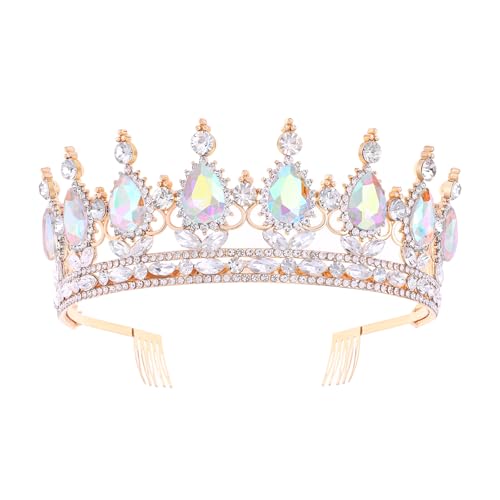Corona de tiara para mujer con cristales brillantes de reina