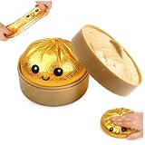 Dumpling Squishy Géant avec Cuiseur Vapeur Jouet Fidget Mystère Doux
