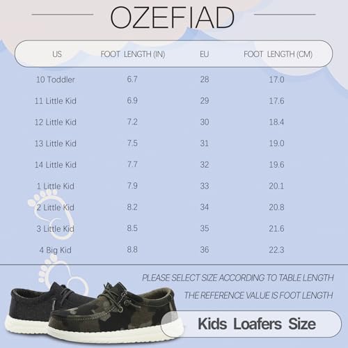 Boys Girls Loafers Slip-On Boat Shoes Kids Lightweight & Comfortable Lace-Up Casual Walking Shoes(Toddler/Little Kids/Big Kids)2
