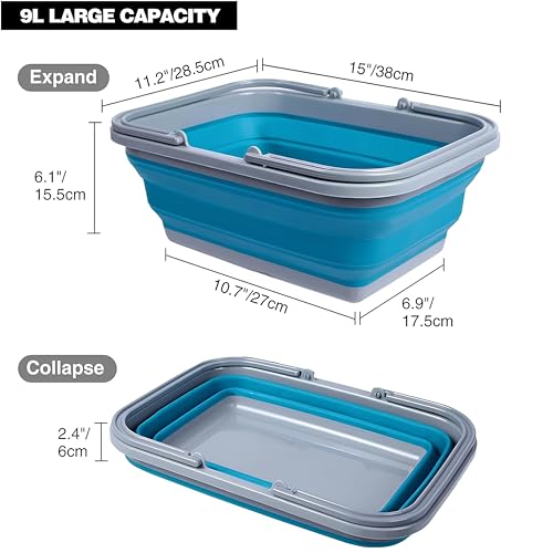 Bassin pliable à lessive multifonction avec poignées ergonomiques robustes - 4