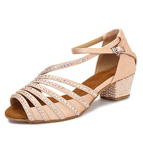 Ballroom Dance Shoes Women Salsa Latin Practice Dancing Shoes, Rh...