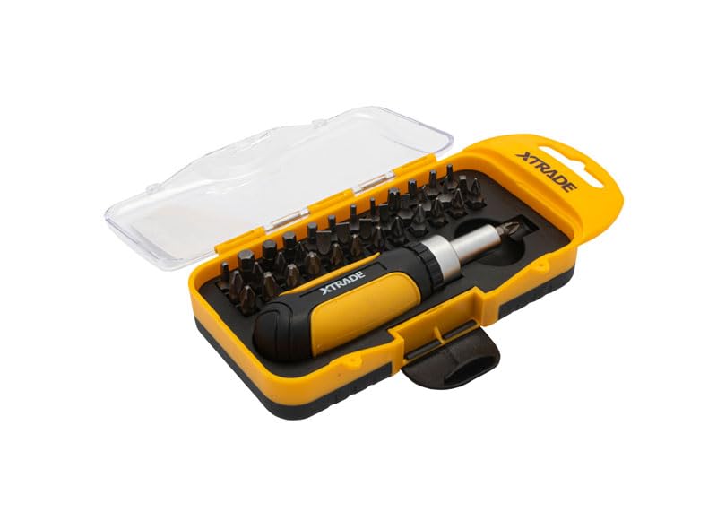 XTrade X0900077 38 Piece Ratchet Screwdriver Set Assorted S2 Screwdriver Bits & Accessories with Comfortable Handle - Image 2