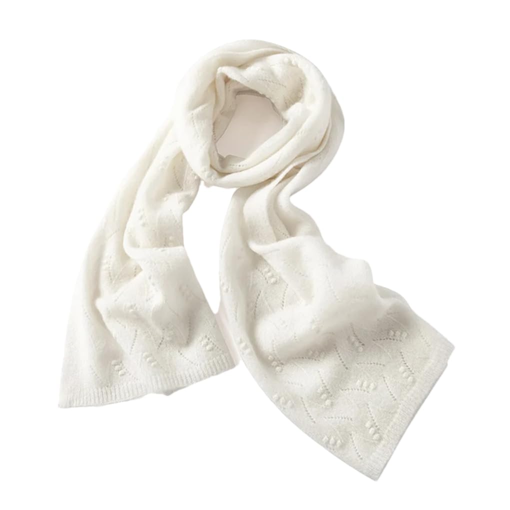 Écharpe tricotée pour femme - Longue écharpe chaude et douce - Couleur unie