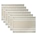 DII 100% Cotton Machine Washable, Everyday French Placemat for Dinner Parties, Summer & Outdoor Picnics, Set of 6 Set, White Stripes