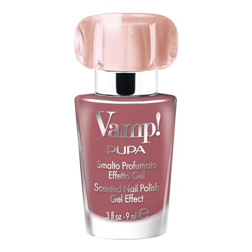 Pupa Vamp esmalte perfumado efecto gel 127 Shiny Leather color intenso con acabado brillo espejo
