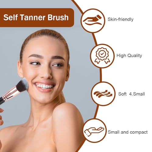 Juego de guantes autobronceadores, 3 en 1, aplicador de espalda, para autobronceador, para aplicación, cuidado de la piel (incluye guantes, paño de limpieza, cepillo de aplicación, marrón) - imagen 5