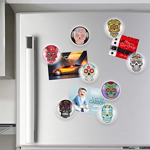 Imanes de refrigerador de vidrio redondos 12 unidades miniatura 4