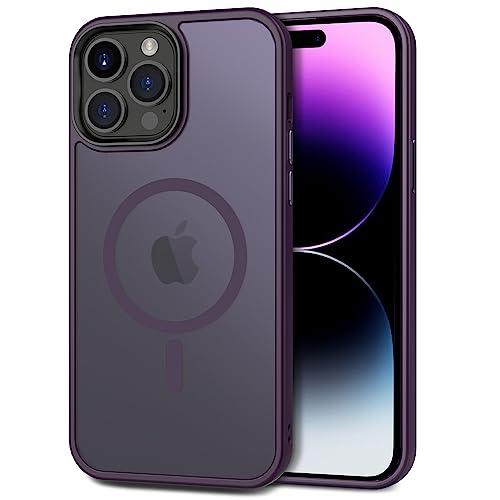 CACOE für iPhone Hülle mit Kameraschutz, Kompatibel mit MagSafe, Stoßfest Kratzfest Magnetisch Rückseite Handyhülle für iPhone Case Transluzente