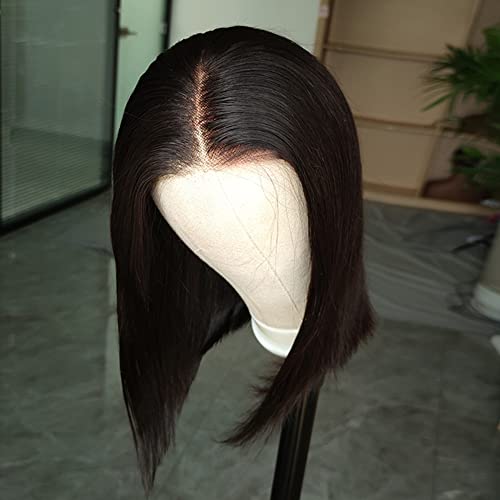 Image of ISEE Hair Straight Bob Wig Human Hair 7X5 HD Lace Front Glueless Wig 10Inch