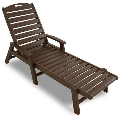 Trex Outdoor Furniture Yacht Club Stackable Chaise Lounger With Arms, Vintage Lantern #TOP3