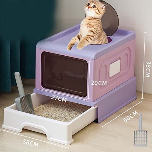 Caixa de Areia Dobrável para Gatos, Caixa de Areia Dobrável para Gatinhos, Controle de Odor Multiuso