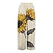 Womens Flowy Floral Boho Palazzo Pant Summer Loose Wide Leg Pants Casual High Waisted Trousers Cruise Outfits