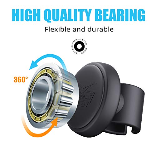 Automuko - Manopola Per Volante In Silicone, Facile Installazione, Senza Bisogno Di Attrezzi (Nero) - 4