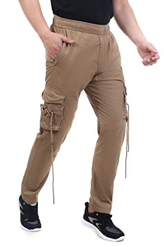 Image of Loose-Fit Straight Leg Cutton Twill Cargo Trousers #3886