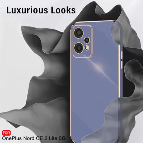 Image of TheGiftKart Thermoplastic Polyurethane Luxurious Golden-Plated Back Cover Case for OnePlus Nord CE 2 Lite 5G|Raised Lips for Camera & Screen Protection|Shockproof Back Cover for OnePlus Nord CE 2 Lite
