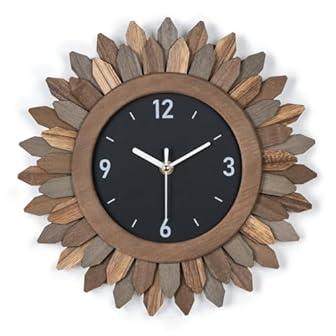 Classic Wooden Sunburst Wall Clocks photo Classic Wooden Sunburst Wall Clocks