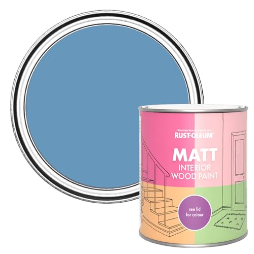 Rust-Oleum Blue Interior Wood Paint in Matt Finish - Cornflower Blue 750ml