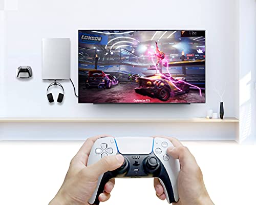 ElecGear Suporte de parede magnético PS5, suporte metálico para Playstation 5 Ultra HD e edição digi