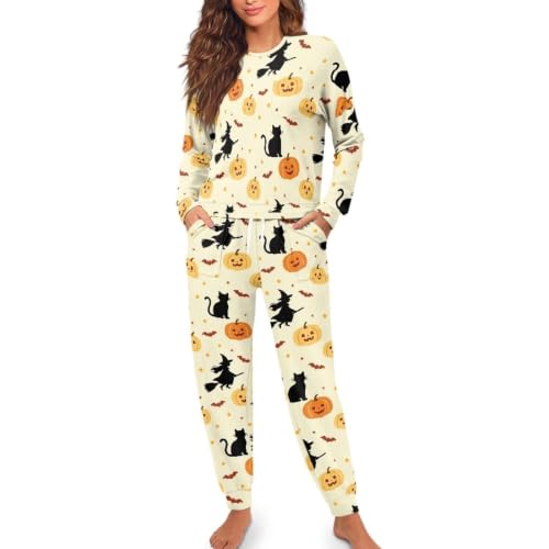 Image of Women's Pajamas Set Soft 2 Piece Loungewear Long Sleeve Pj Set