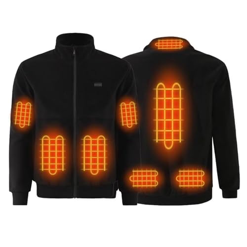 [Yucahype] �d�M�W���P�b�g M-6XL �傫���T�C�Y 8�ӏ����M �{�A�W���P�b�g 2�{�^������ USB���d �t���[�X �q�[�^�[�t�� �j�����p �d�M�E�F�A ���M�R�[�g�h���� ���g �ʋΒʊw ���O��� �����Y ���f�B�[�X(3XL �u���b�N)