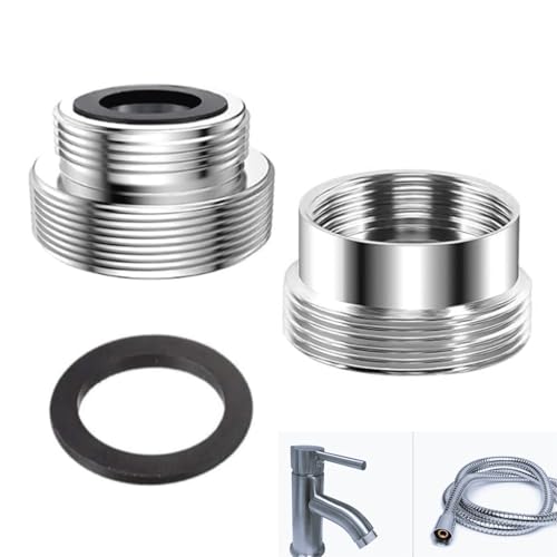 2 Pièces adaptateurs de robinet raccords,connecteurs de robinet filetés,M16 à M22 pour...