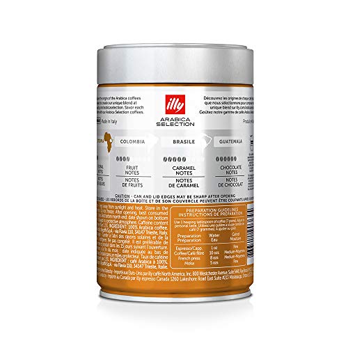 Illy Arabica Selections Ethiopia Whole Bean Coffee, 100% Arabica Bean Single Origin Coffee, Light Roast With Notes Of Jasmine, All-Natural, No Preservatives, 8.8 Ounce Can (Pack Of 1) #TOP1