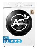 Midea Lavatrice Carica Frontale,10 kg,Classe A-10%, 1400 Giri,Silent Inverter Motor,Rimozi...
