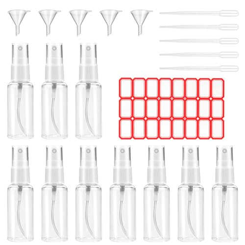 Lot De 6 Flacons Vaporisateurs Vides 200ml - Plastique Transparent Avec Spray - Pour Produits Ménagers, Plantes, Cosmétiques