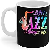 908 Mug Tasse À Café En Céramique Tasses À Thé Cadeaux Fantaisie Noël 330ml Jazz Player - Jazzons Les Choses Vers Le Haut Musique De Jazz De La Nouvelle-Orléans