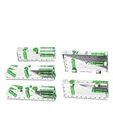 Mini-Wasserwaagenlineal aus Acryl, 95 x 50 x 13 mm, 95 x 40 x 14 mm, Magnetfuß, präziser horizontaler vertikaler 45°-Winkel, mit Messung, stark 75 x 25 x 15 mm, 102 x 25 x 15 mm für den Betrieb zu
