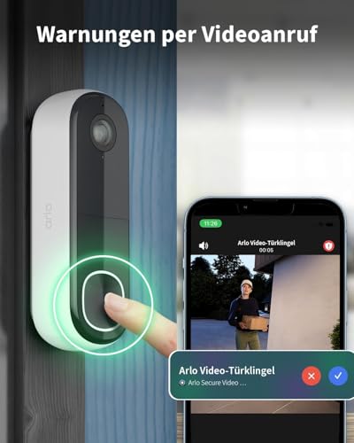 Arlo 2K Video Türklingel mit Kamera & Türgong, WLAN Doorbell, kabellos – Ansicht 5
