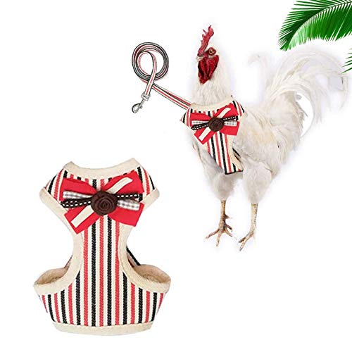 HNWTKJ Harnais De Poulet avec Laisse, avec Laisse Confortable, Confortable, Coffre-Fort, Transparaisses Pouvant Aller De La Ceinture De Marche Ou d'oie (Color : Red, Size : Large) Cover
