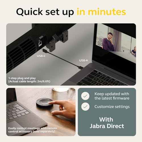 Jabra PanaCast 50 180° Panoramic-4K Meeting Room Webcam, 4 Kilopixel Video Resolution, Black - image 7