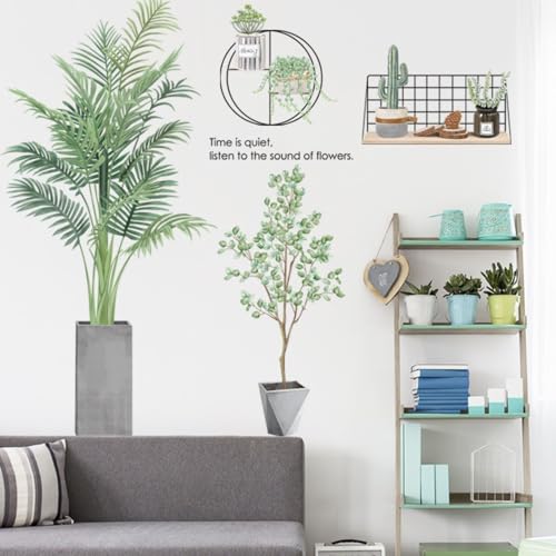 観葉植物 ウォールステッカー 剥がせる壁紙シール ウォールシール ウォールデコレーション DIY装飾 (観葉植物)