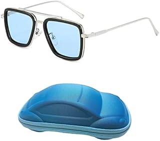 YAMEIZE Fashion Double Bridge Tony Stark - Sunglasses for Boys Girls UV400 Protection Metal Frame Eyewear Outdoor