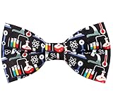 OCIA Cute Pattern Pre-tied Bow Tie Adjustable Bowties for Adult & Children Black White Blue Red Yellow (Chemistry)