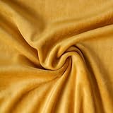  Tissu Velours d\'ameublement Éclat d\'Intérieur uni Jaune doré - Par 50 cm